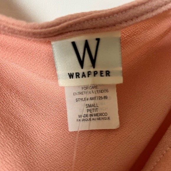 NWT Wrapper Short Sleeve Pink Blouse - Picture 6 of 7